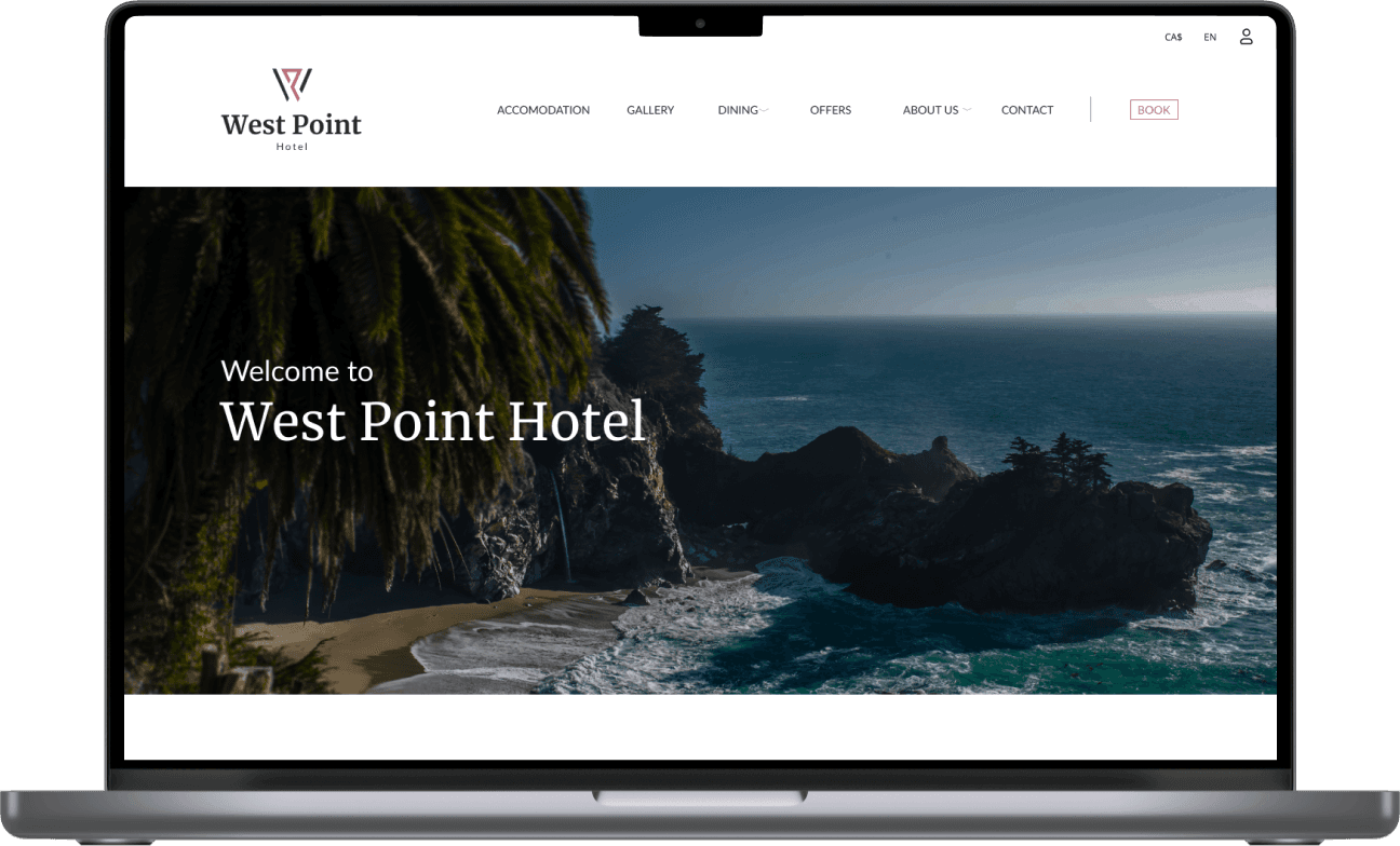 West Point Hotel website screenshot